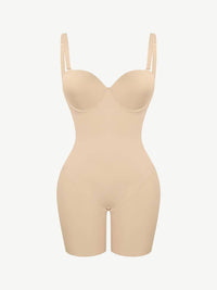 Wholesale Fancy Cupped Mid-Thigh Tummy Control Bodysuit