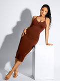 [USA Warehouse] Wholesale 🌿Eco-friendly Spaghetti Strap V-neck Snatched Seamless Shaper Dress