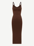 [USA Warehouse] Wholesale 🌿Eco-friendly Spaghetti Strap V-neck Snatched Seamless Shaper Dress
