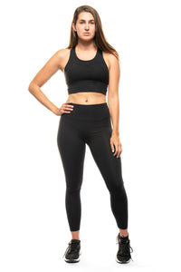 Black High Waisted Yoga Leggings - workout equipememts fitness