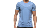 Printed Short Sleeve Workout T-shirt For Men - workout equipememts fitness