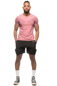 Printed Short Sleeve Workout T-shirt For Men - workout equipememts fitness