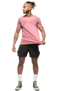 Printed Short Sleeve Workout T-shirt For Men - workout equipememts fitness